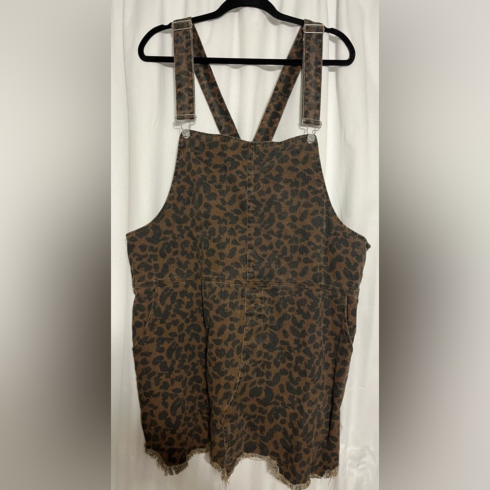Cheetah print denim jumper